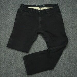 Reax Jeans Mens 36x32 Black Moto Motorcycle Protective Denim Sas-Tec